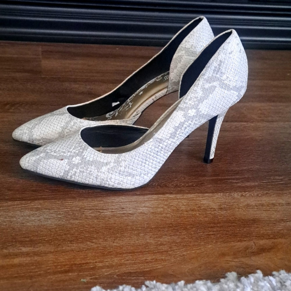 Snake print stilettos